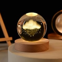 6cm 3D Crystal ball Crystal Planet Night Light Laser Engraved Solar System Globe Astronomy Birthday 