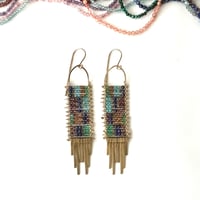 Image 2 of Demimonde Color Block Pattern Earrings