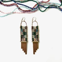 Image 5 of Abstract Color Block Pattern Earrings