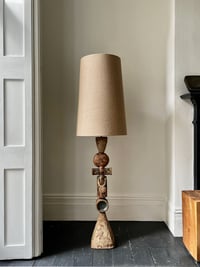 Image 1 of Early Ceramic Totem Lamp by Rooke, England [II]