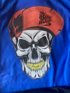 Skull with flipped up bill logo