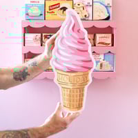Image 5 of Pink soft serve ice cream cone plaque