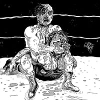 Image 1 of El Hijo Del Santo vs Espanto Jr (Way of the Blade Art Print)