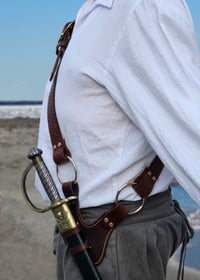 Image 2 of Baldric brown/brass stamped