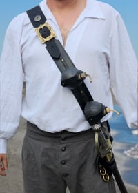 Image 1 of Baldric Black/Brass
