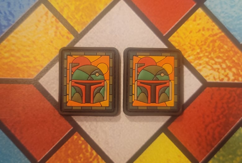 Image of Boba Fett Stained Glass PVC patches RE's