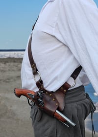 Image 2 of Pistol baldric brown/silver