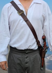 Image 1 of Pistol baldric brown/brass
