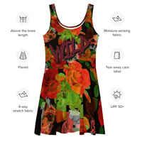 Image 3 of WICKED&WILD Skull & Roses Skater Dress