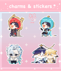 [PRE-ORDER] CUTE GENCHIM CHARMS & STICKERS