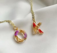 Image 3 of Gold floral initial necklaces