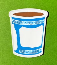 Image 1 of NEW YORK GREEK COFFEE CUP STICKER