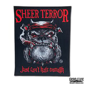 Image of SHEER TERROR "Just Can't Hate Enough" Woven Back Patch