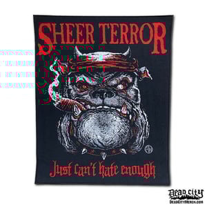 Image of SHEER TERROR "Just Can't Hate Enough" Woven Back Patch