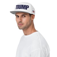 Image 7 of Trump 45-47 USA Flag White - Snapback Hat