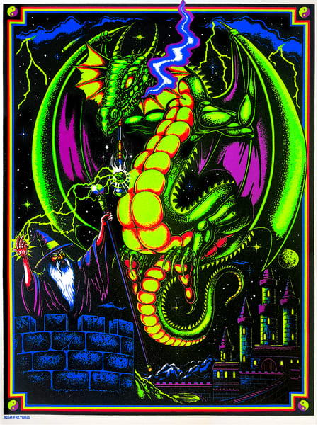 Image of Wizard Blacklight Poster