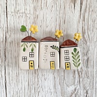 Image 5 of Brown Roof Leafy Greens Mini Ceramic Houses