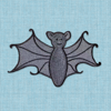 Happy bat embroidered patch