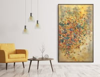 Image 3 of Original Canvas - Butterflies on Ochre - 36" x 60"