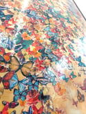 Original Canvas - Butterflies on Ochre - 36" x 60"