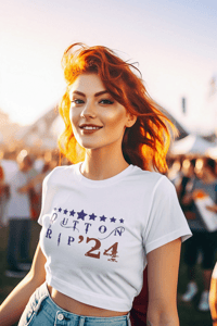 Image 1 of Dutton RIP '24 Distressed - Women’s Crop Tee