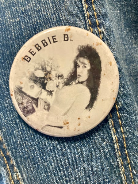 Image of Debbie D. -OG fan club button W.A.V.E. Productions 