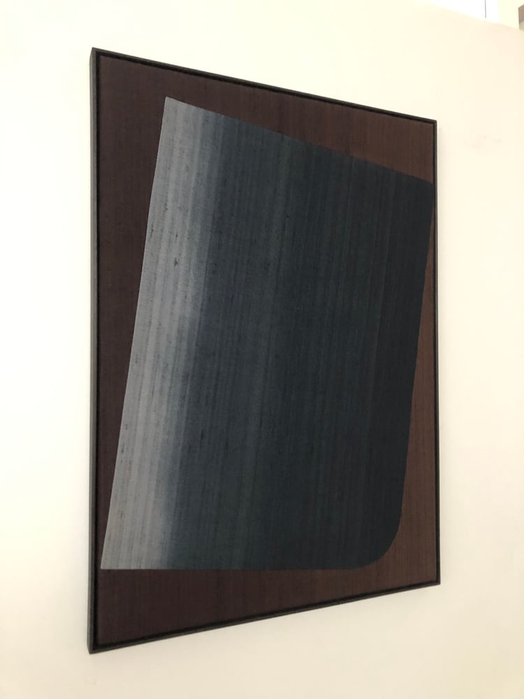 Image of abstract silk composition (indigo)