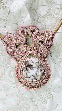 Image 1 of Collier brodé soutache CAMELIA