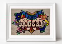 Image 2 of Mum stay gold needlepoint kit 