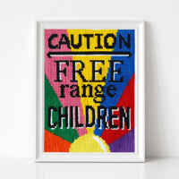 Free range children needlepoint kit 