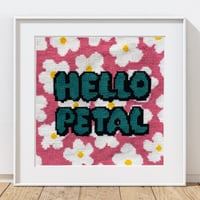 Image 1 of Hello Petal needlepoint kit 