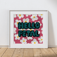 Image 2 of Hello Petal needlepoint kit 