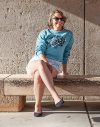 Image 2 of Blue lagoon floral bison sweatshirt
