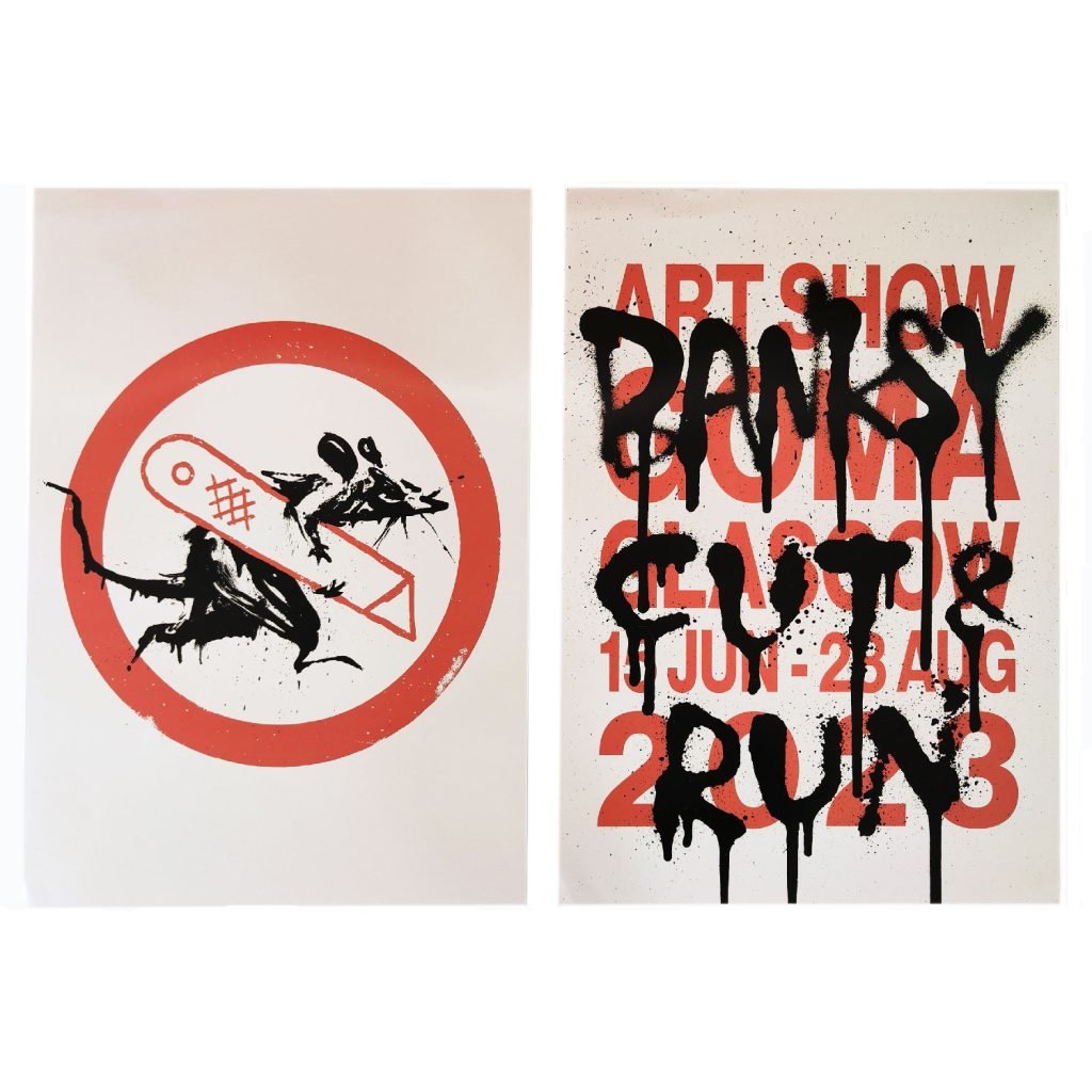 Banksy Cut & Run 限定版ポスター A2 真作 Banksy, Cut & Run Exhibition Poster Set | The Drang Gallery