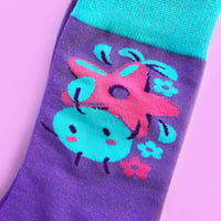 Image 2 of Stardew Valley Junimo and Stardrop Cute Embroidered Crew Socks