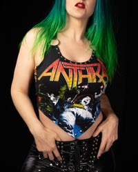 Image 1 of S-L Anthrax Lace Up Crop Top