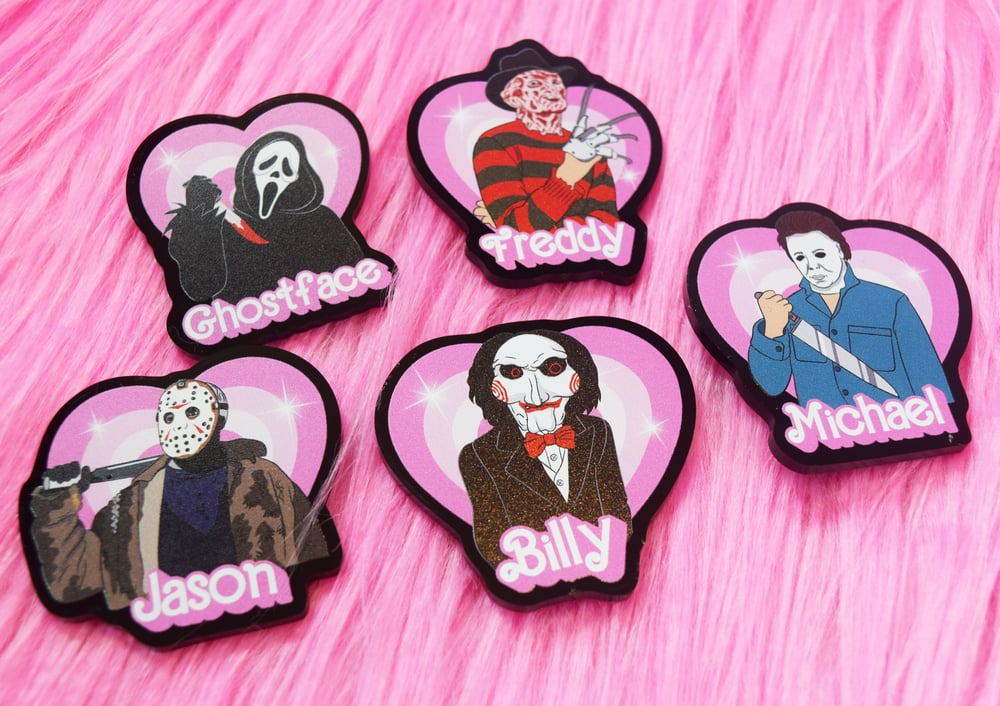 Kawaii Slasher Acrylic Pins