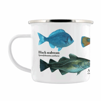 Image 1 of A Shoal of Fish Enamel Mug - Nature's Delights Collection