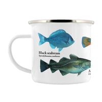 Image 2 of A Shoal of Fish Enamel Mug - Nature's Delights Collection