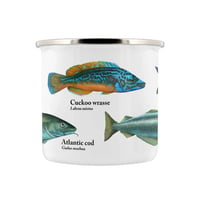 Image 3 of A Shoal of Fish Enamel Mug - Nature's Delights Collection