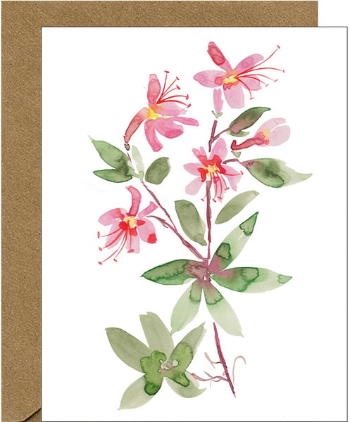 Image of NEW - Mountain Azalea Watercolor Floral Note Card