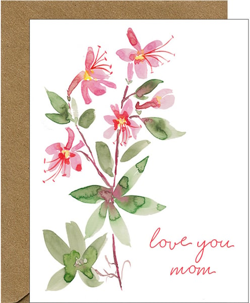 Image of NEW - Mother's Day  Watercolor Mountain Azalea Floral Note Card
