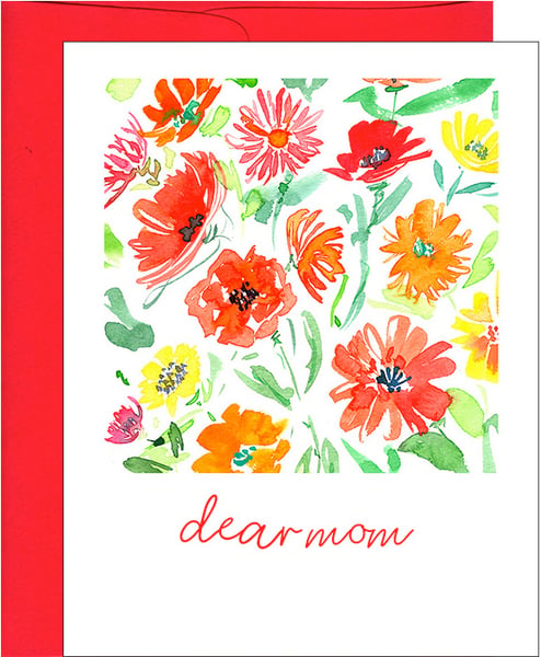 Image of Mother's Day Watercolor Summer Florals Note Card