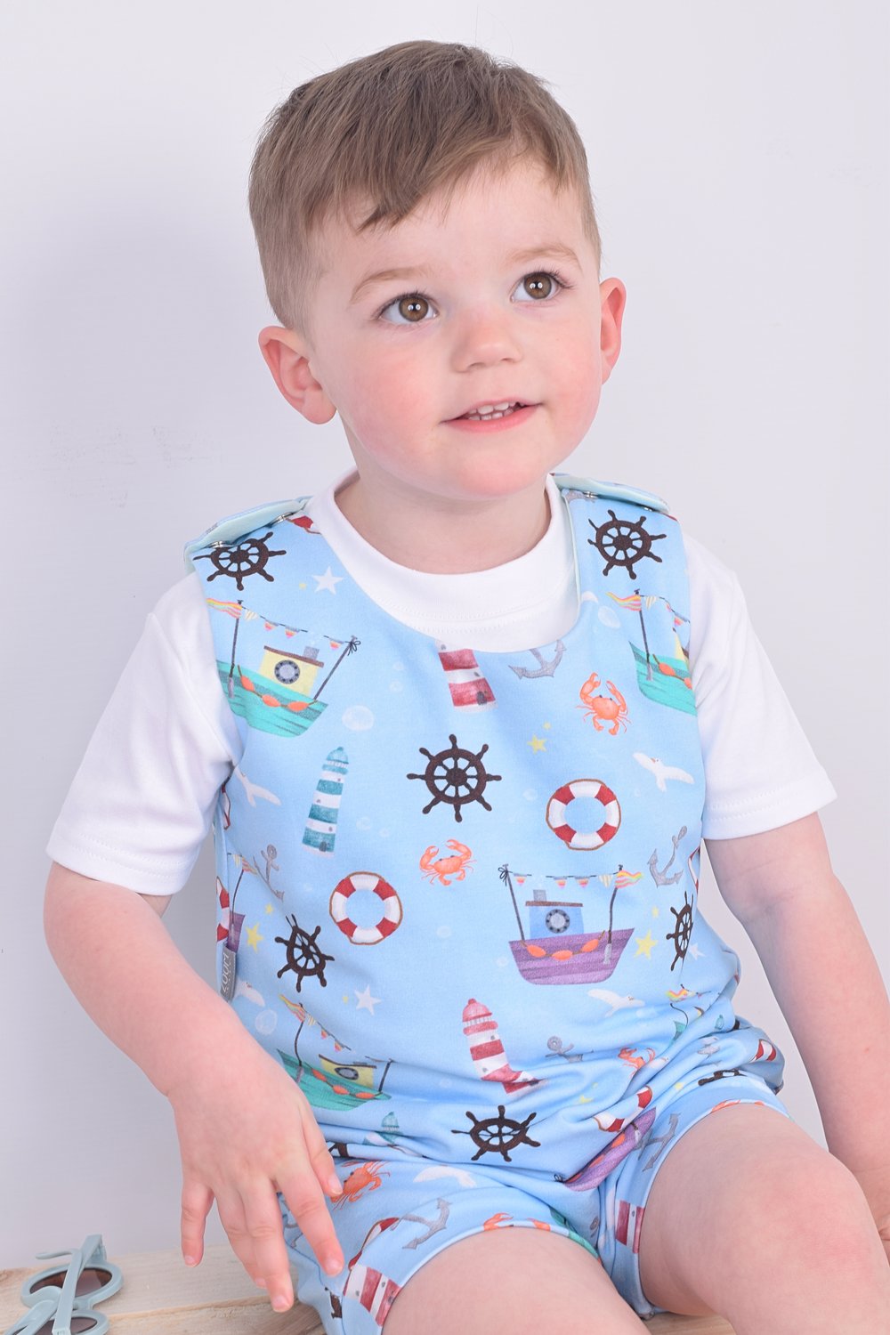 Pocket Shortie Baby Romper - Zoom Zoom