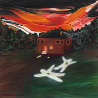 'Cabin Fever' - Glowing Shadows Acrylic on Canvas Panel, 8x8 Framed