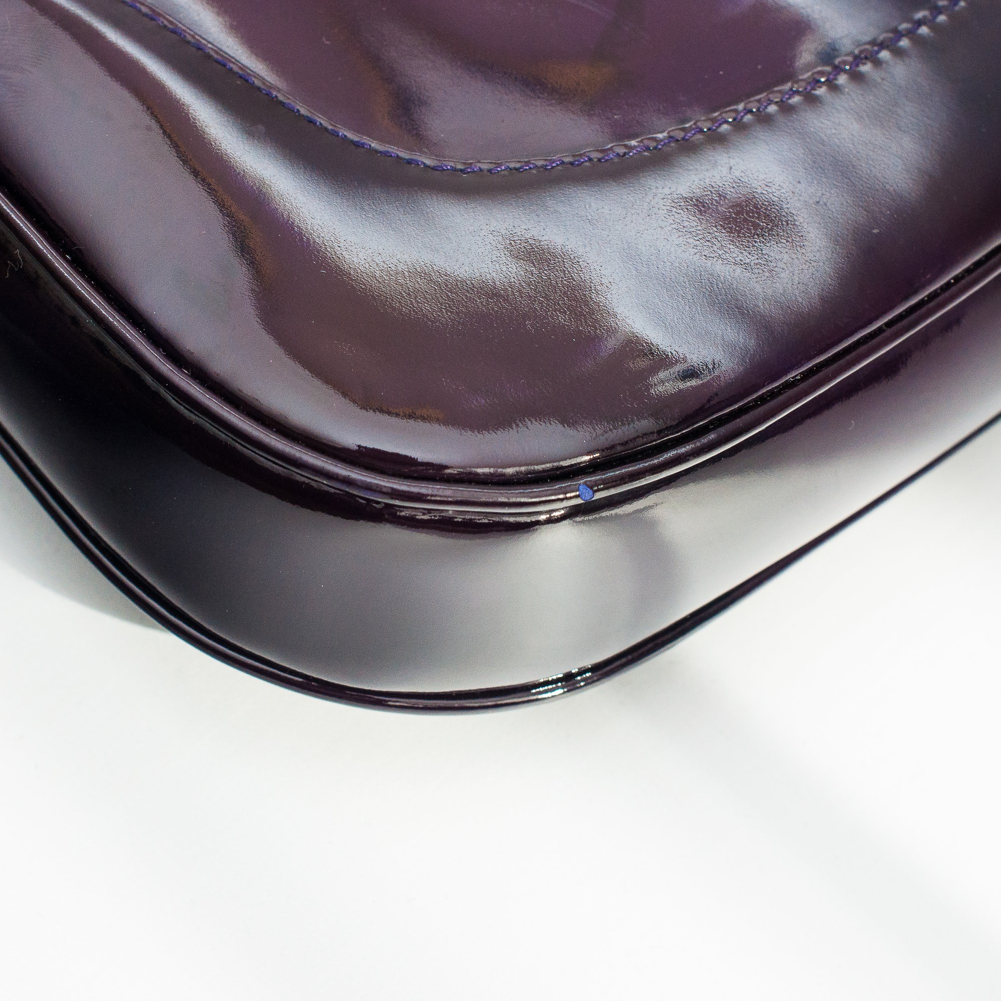 Image of Gucci Purple Patent Leather Jackie Shoulder Bag 