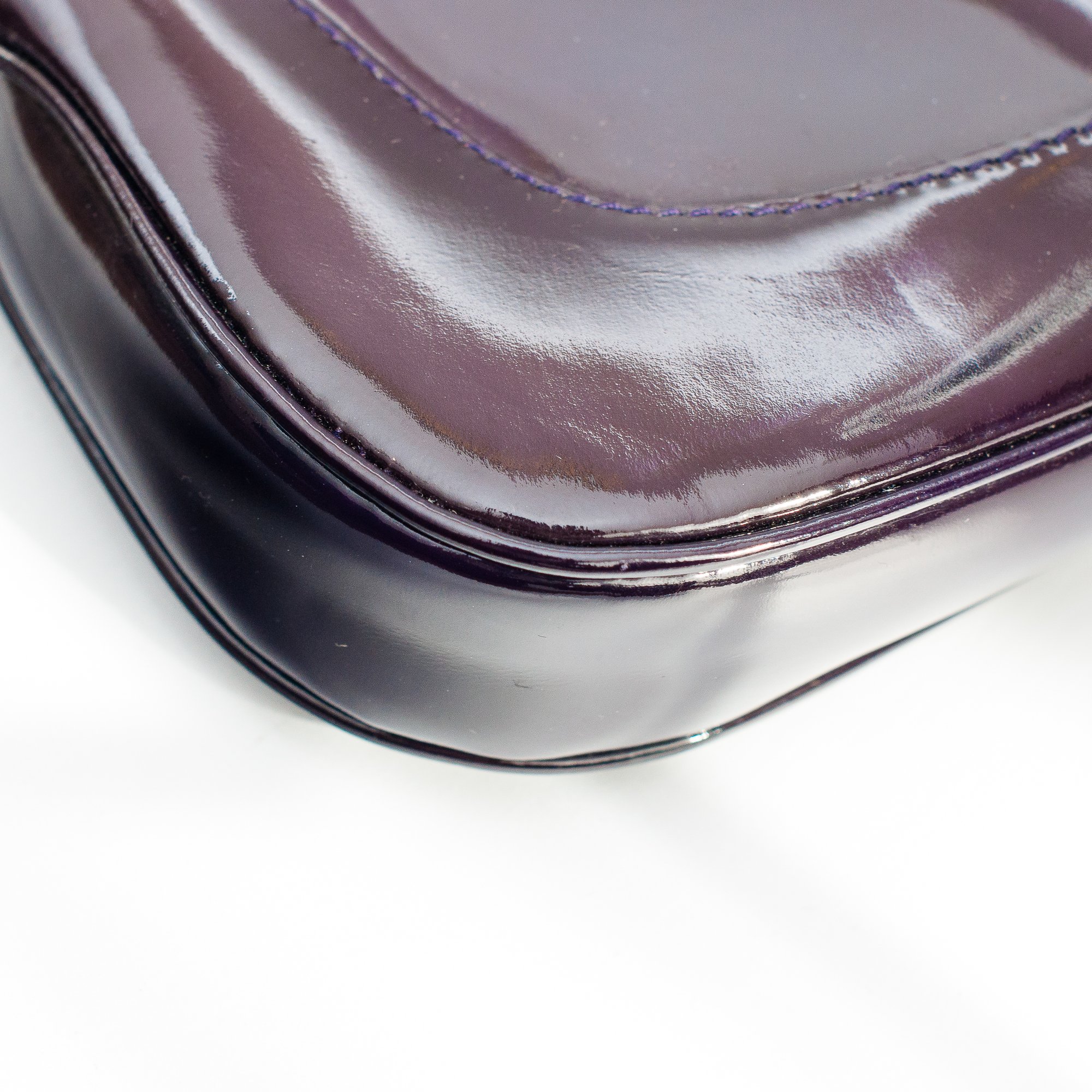 Image of Gucci Purple Patent Leather Jackie Shoulder Bag 