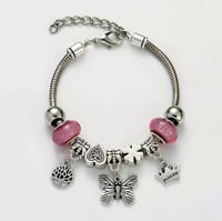 Image 3 of Pandora Butterfly Charm Bracelet 