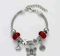 Image 4 of Pandora Butterfly Charm Bracelet 