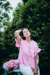 Image 3 of Blouse Roma [Vichy rose]